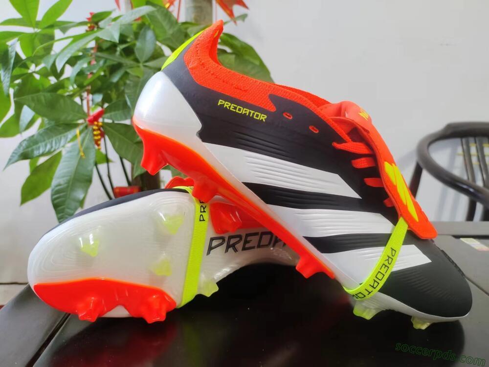 Adidas Predator Elite Foldover Tongue FG Low-Tops Football Boots - Black/White/Red