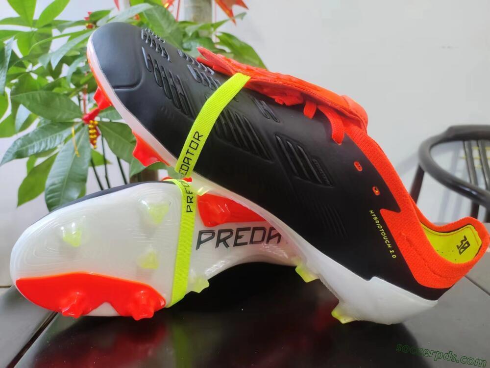 Adidas Predator Elite Foldover Tongue FG Low-Tops Football Boots - Black/White/Red