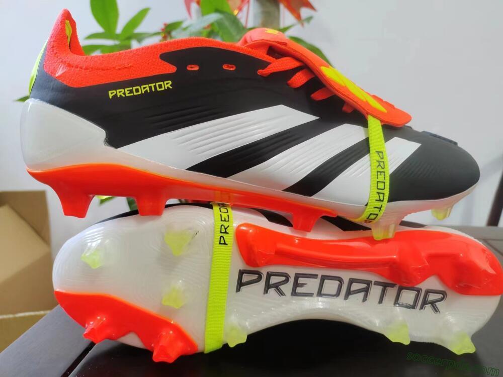 Adidas Predator Elite Foldover Tongue FG Low-Tops Football Boots - Black/White/Red