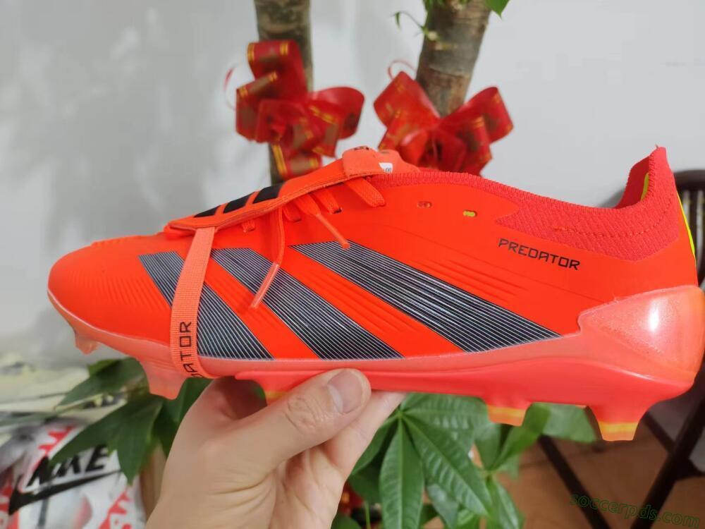 Adidas Predator Elite Foldover Tongue FG Low-Tops Football Boots - Red/Black/Yellow