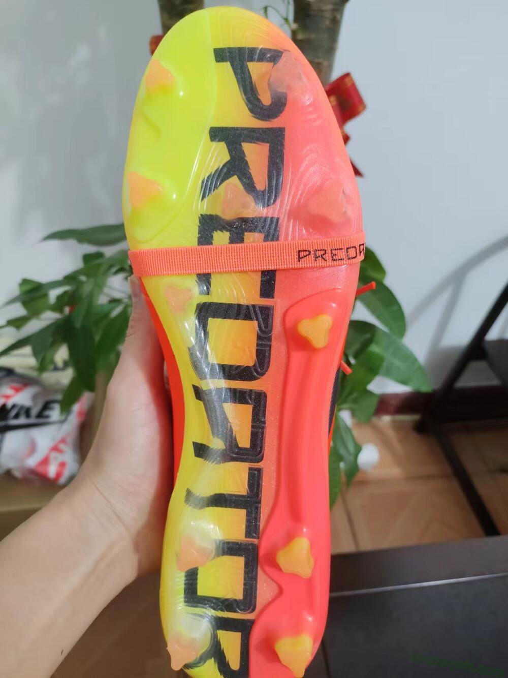 Adidas Predator Elite Foldover Tongue FG Low-Tops Football Boots - Red/Black/Yellow