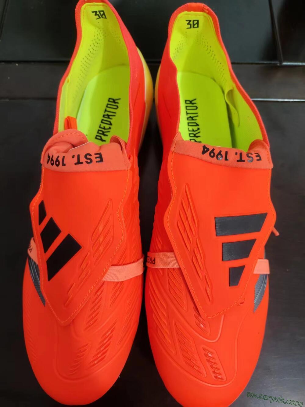 Adidas Predator Elite Foldover Tongue FG Low-Tops Football Boots - Red/Black/Yellow