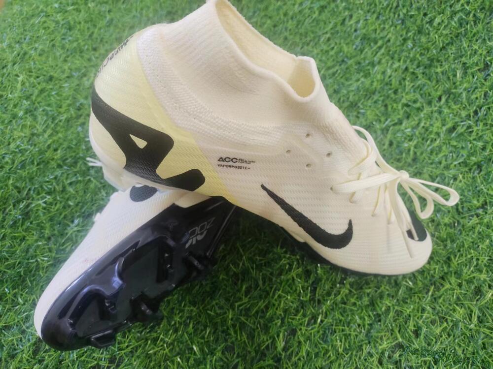 Nike Air Zoom Mercurial Superfly 9 Elite FG High-Tops Football Boots - Beige/Black