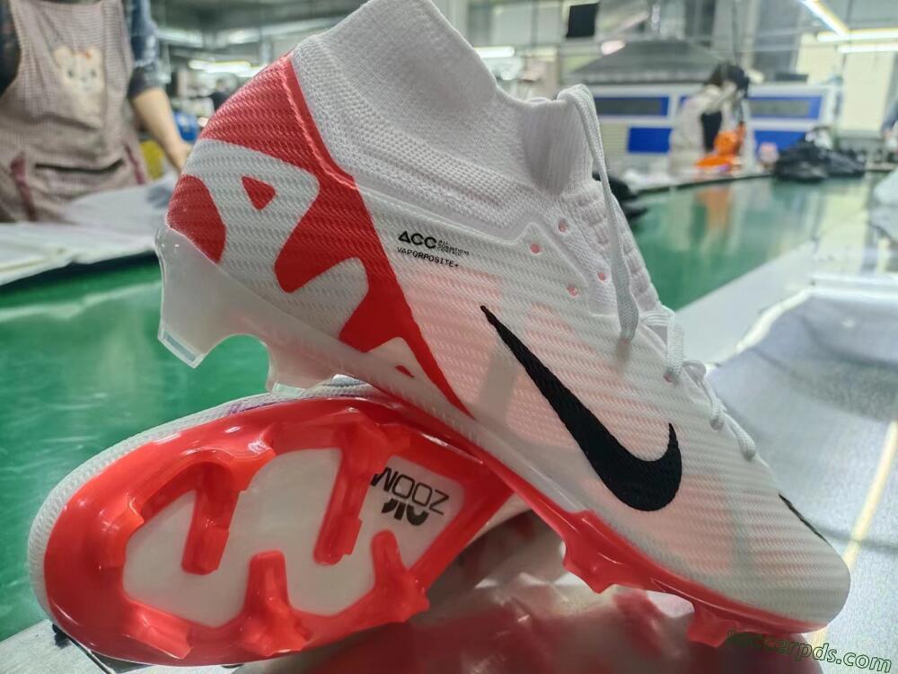 Nike Air Zoom Mercurial Superfly 9 Elite FG High-Tops Football Boots - White/Black/Red