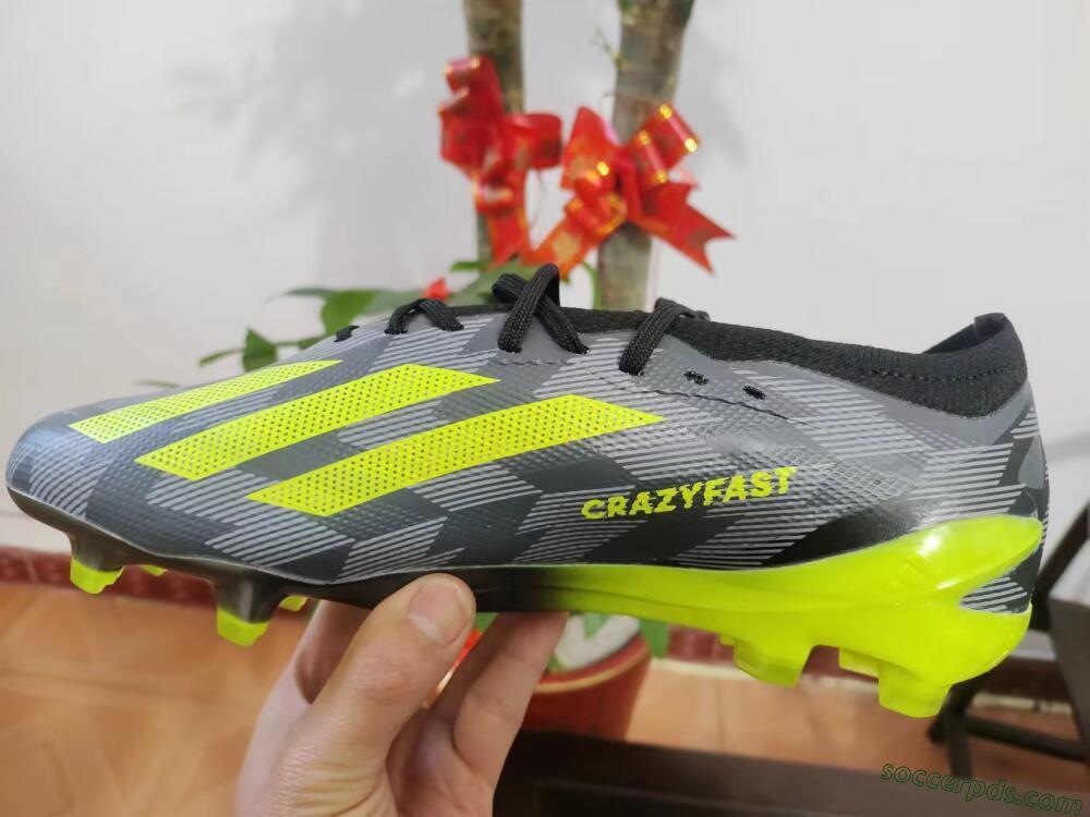 Adidas X Crazyfast.1 FG Low-Tops Football Boots - Black/White/Yellow