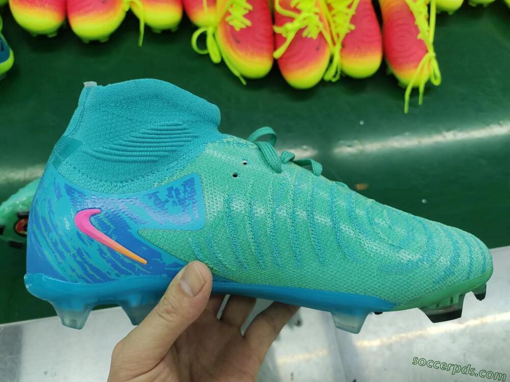Nike Phantom Luna 2 Elite Vortex LV8 FG High-Tops Football Boots - Green/Orange/Black
