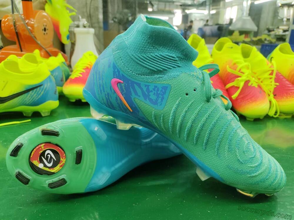 Nike Phantom Luna 2 Elite Vortex LV8 FG High-Tops Football Boots - Green/Orange/Black