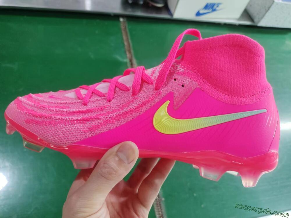 Nike Phantom Luna Elite NU FG High-Tops Football Boots - Pink/Yellow/Jade
