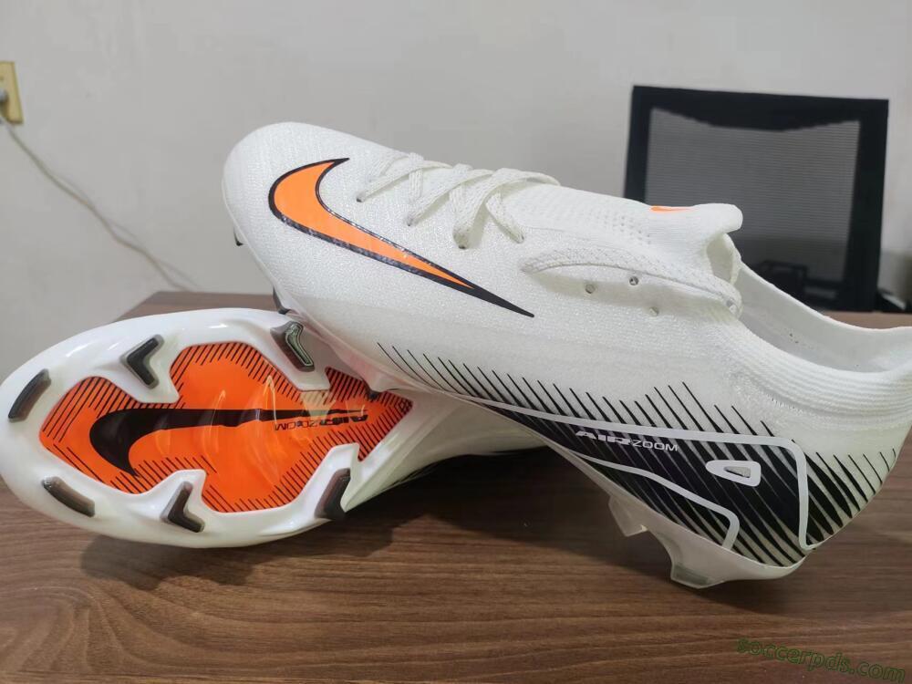 Nike Air Zoom Mercurial Vapor 16 Elite FG Low-Tops Football Boots - White/Orange/Black