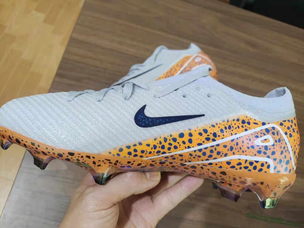 Nike Air Zoom Mercurial Vapor 16 Elite FG Low-Tops Football Boots - Grey/Black/Leopard