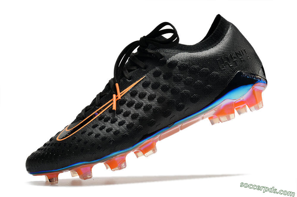 Nike Phantom Ultra Venom FG Low-Tops Football Boots - Black/Orange 5