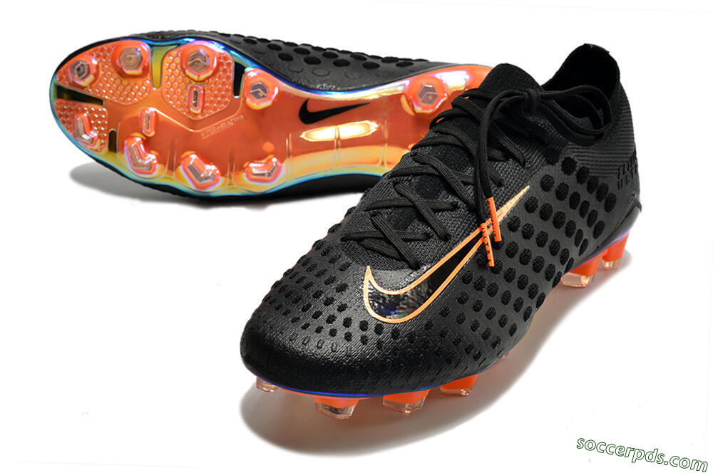 Nike Phantom Ultra Venom FG Low-Tops Football Boots - Black/Orange 3
