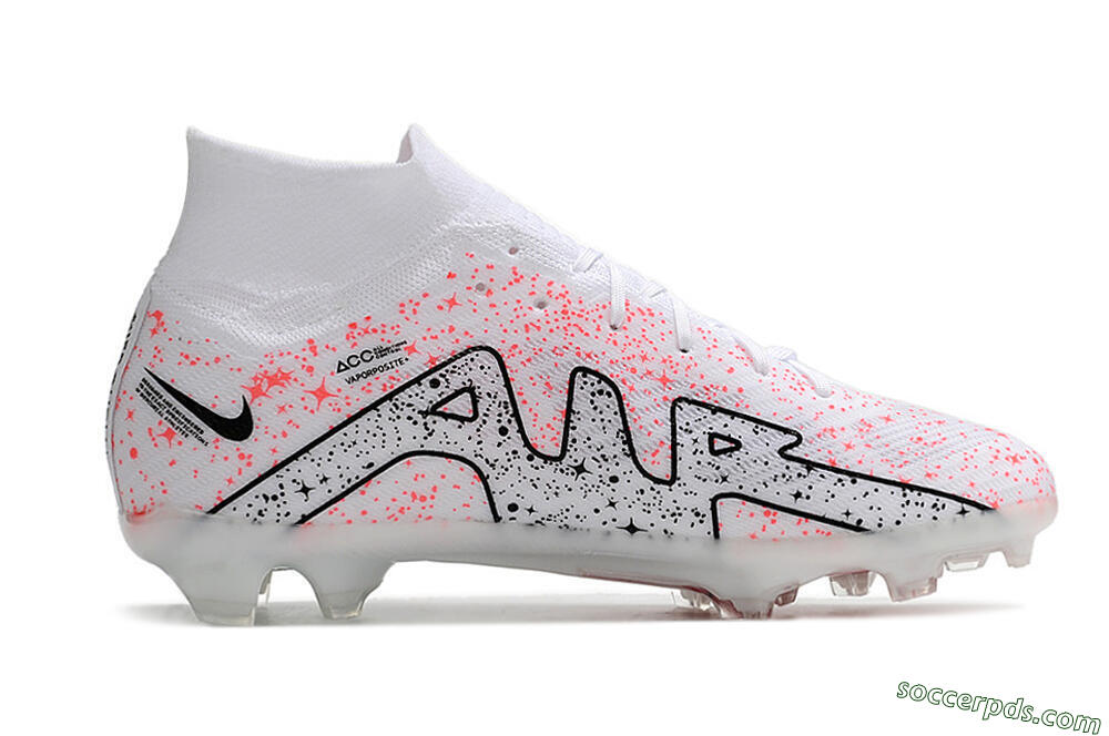 Nike Air Zoom Mercurial Superfly 9 Elite FG High-Tops Football Boots - White/Pink/Black 4