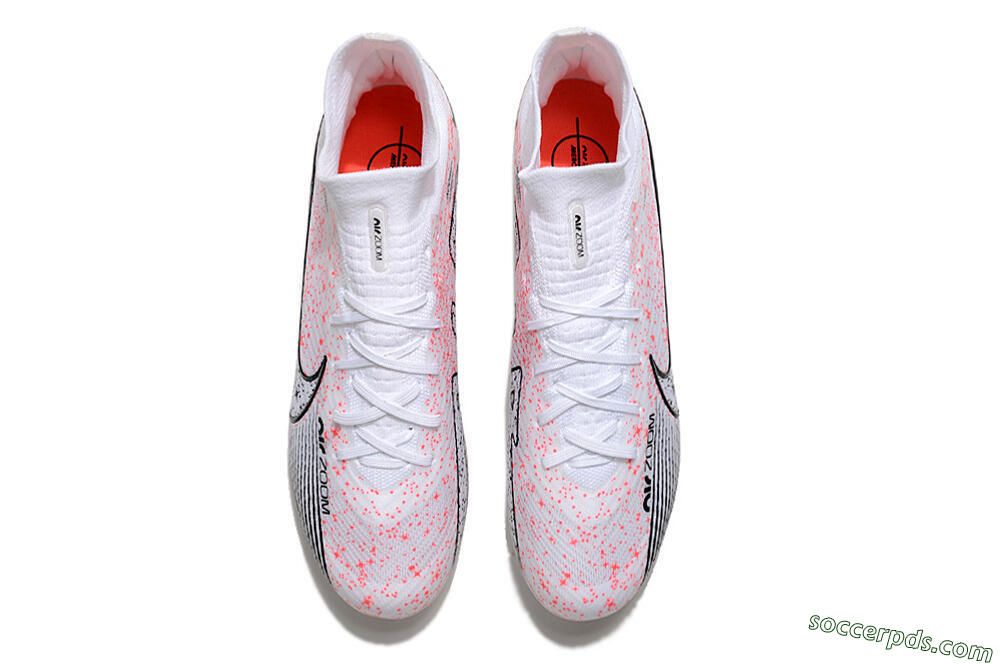 Nike Air Zoom Mercurial Superfly 9 Elite FG High-Tops Football Boots - White/Pink/Black 5