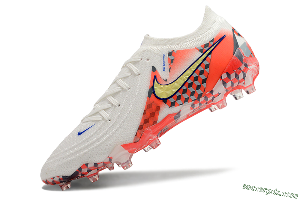 Nike Phantom Luna Elite AG Low-Tops Football Boots - White/Red/Yellow 5