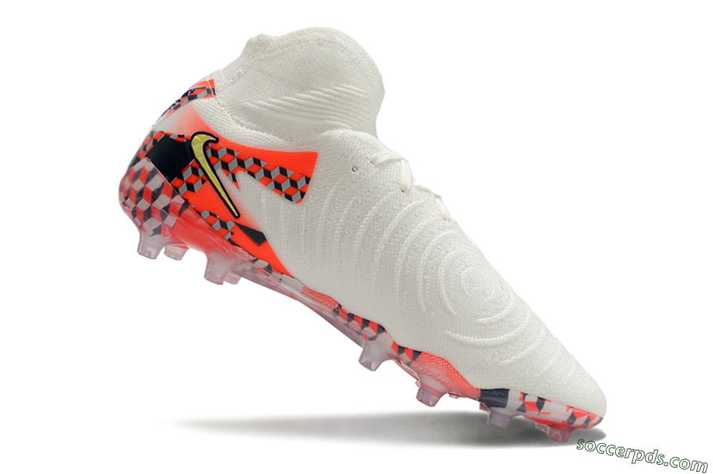 Nike Phantom Luna Elite AG High-Tops Football Boots - White/Red/Yellow 4