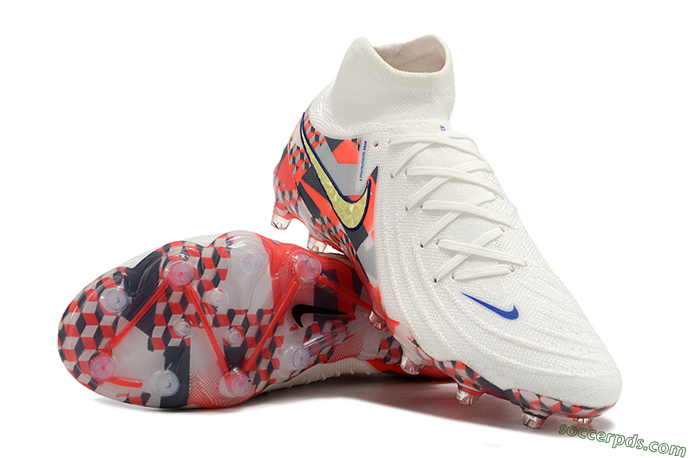 Nike Phantom Luna Elite AG High-Tops Football Boots - White/Red/Yellow 3