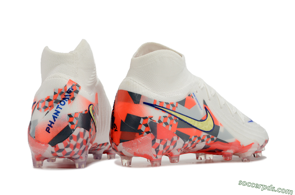 Nike Phantom Luna Elite AG High-Tops Football Boots - White/Red/Yellow 6