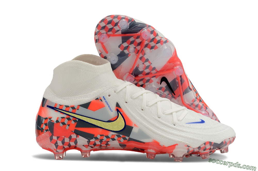 Nike Phantom Luna Elite AG High-Tops Football Boots - White/Red/Yellow 1