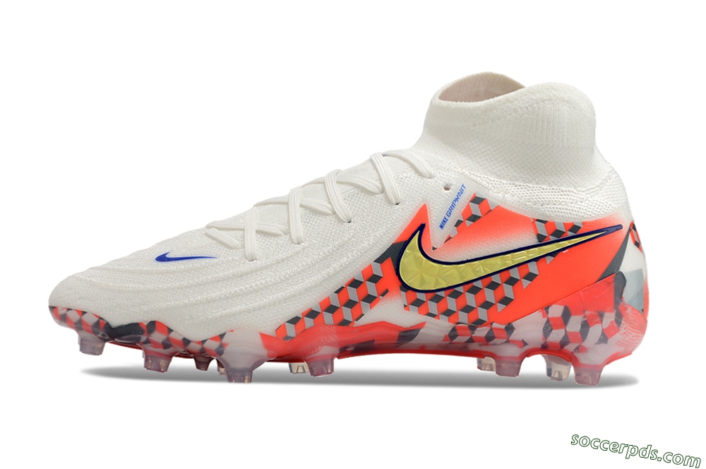 Nike Phantom Luna Elite AG High-Tops Football Boots - White/Red/Yellow 2