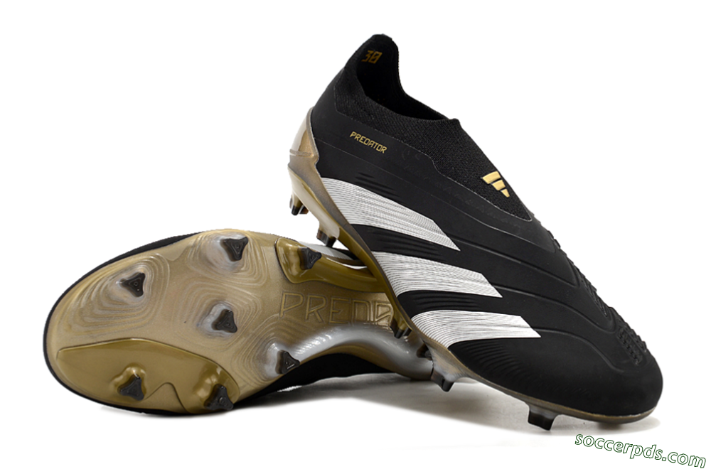 Adidas Predator Accuracy+ FG Low-Tops Football Boots - Black/White/Gold 3