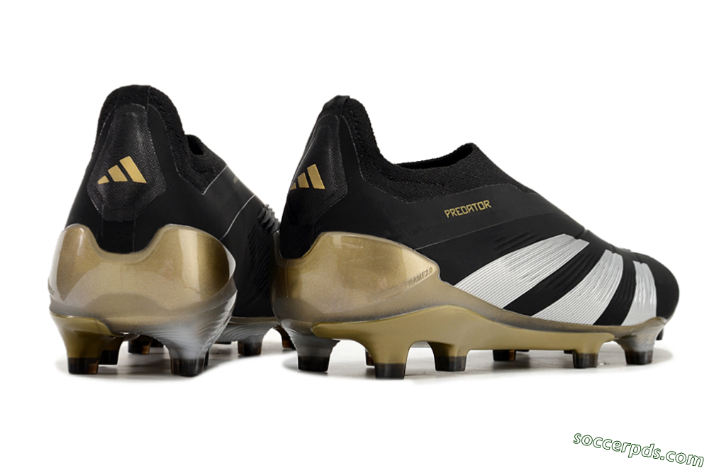 Adidas Predator Accuracy+ FG Low-Tops Football Boots - Black/White/Gold 6