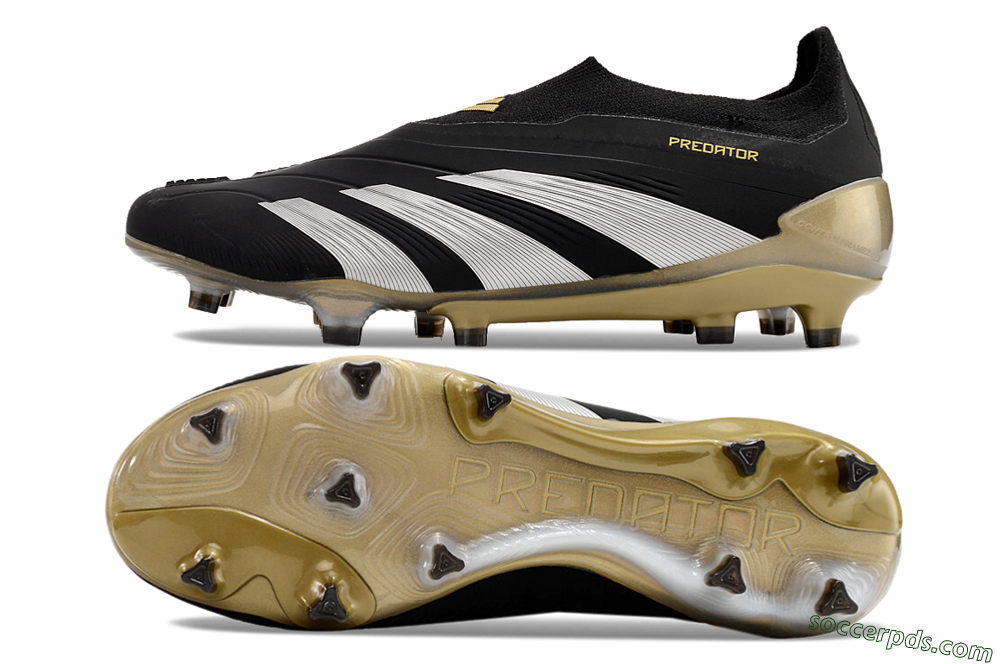 Adidas Predator Accuracy+ FG Low-Tops Football Boots - Black/White/Gold 0