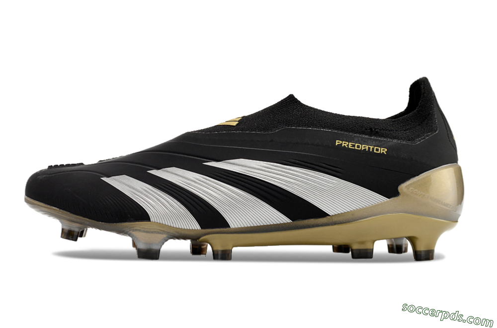 Adidas Predator Accuracy+ FG Low-Tops Football Boots - Black/White/Gold 2