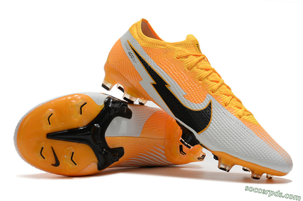 Nike Air Zoom Mercurial Vapor 13 Elite FG Low-Tops Football Boots - Orange/White/Black 4
