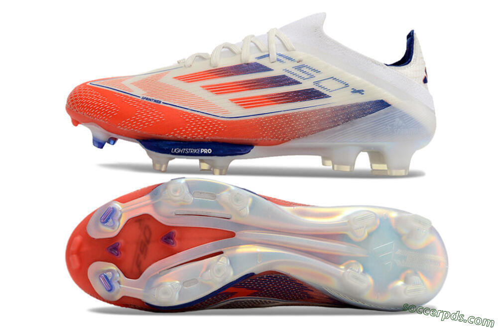Adidas F50 Adizero FG Low-Tops Football Boots - Red/Blue/White 0