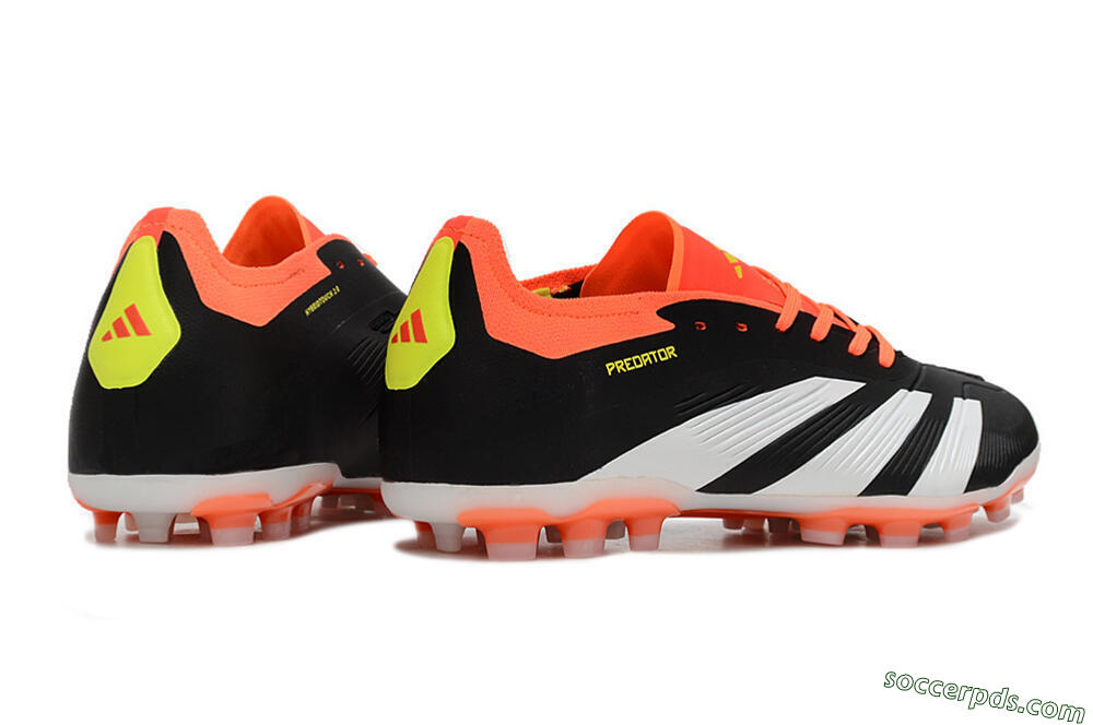 Adidas Predator 24 Elite AG Low-Tops Football Boots - Black/white/Red/Yellow 6