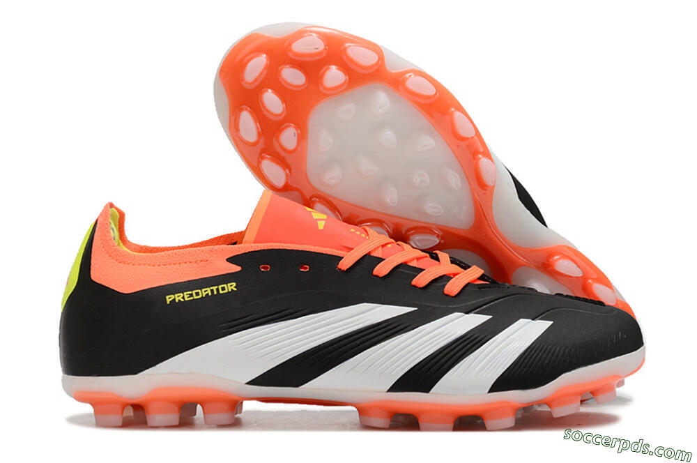 Adidas Predator 24 Elite AG Low-Tops Football Boots - Black/white/Red/Yellow 1