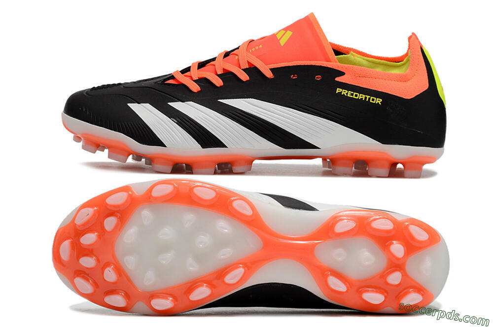 Adidas Predator 24 Elite AG Low-Tops Football Boots - Black/white/Red/Yellow 0