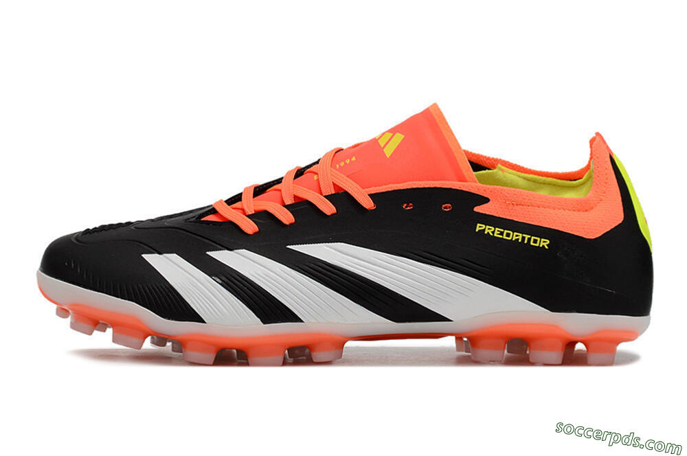 Adidas Predator 24 Elite AG Low-Tops Football Boots - Black/white/Red/Yellow 2