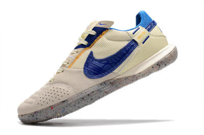 Nike Street Gato IC Low-Tops Football Shoes - Grey/Blue/Yellow
