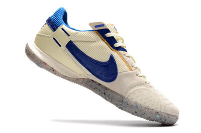 Nike Street Gato IC Low-Tops Football Shoes - Grey/Blue/Yellow
