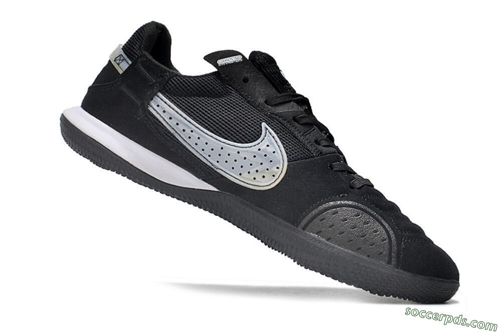 Nike Street Gato IC Low-Tops Football Shoes - Black/White 4
