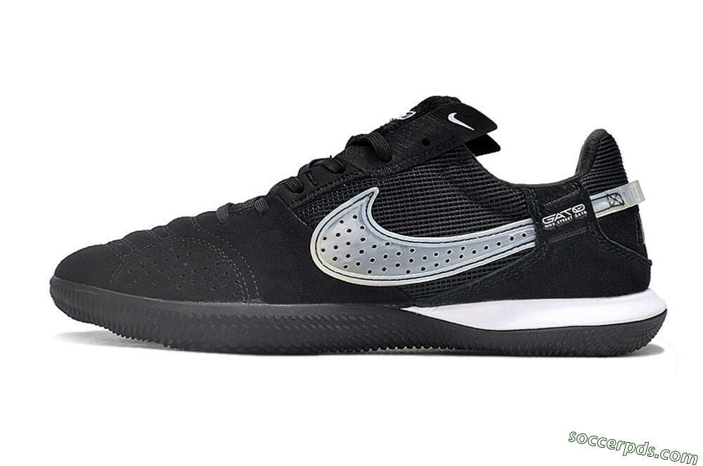 Nike Street Gato IC Low-Tops Football Shoes - Black/White 2