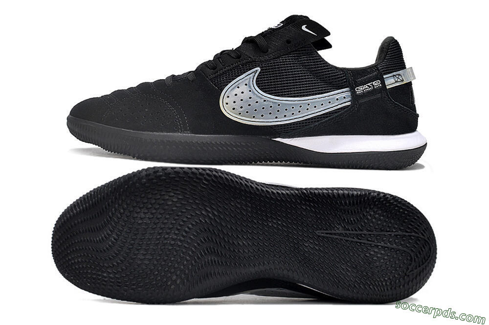Nike Street Gato IC Low-Tops Football Shoes - Black/White 0