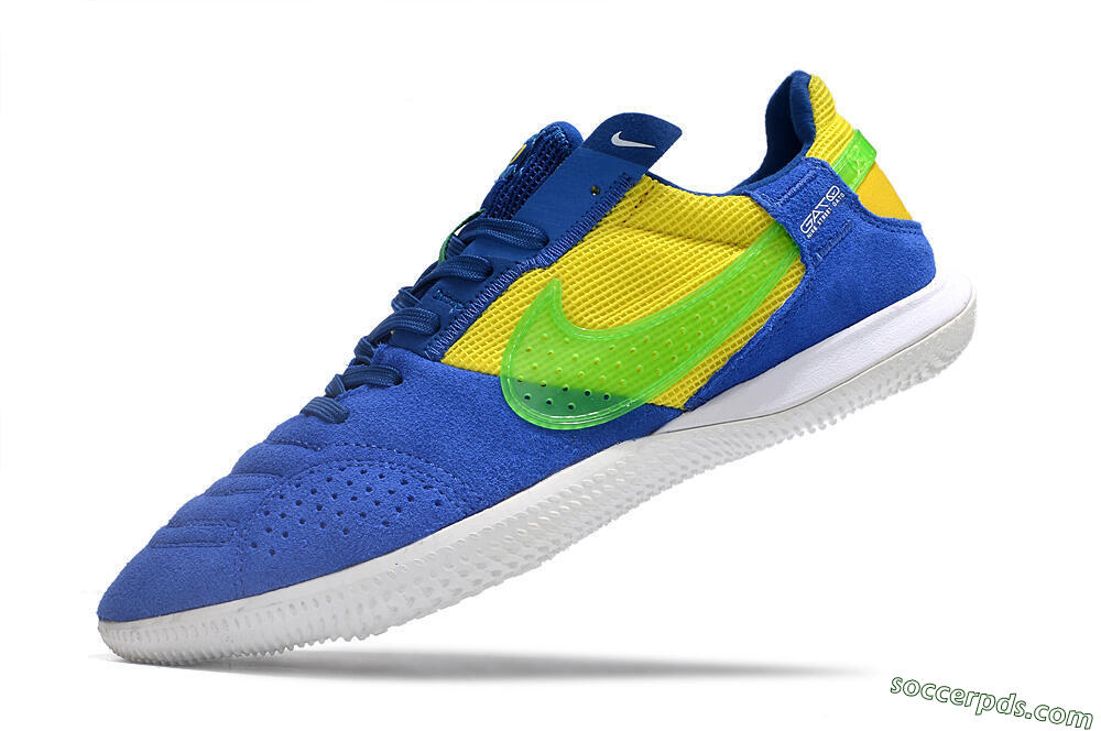 Nike Street Gato IC Low-Tops Football Shoes - Blue/Yellow/White 5