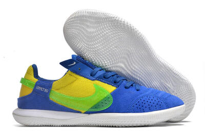 Nike Street Gato IC Low-Tops Football Shoes - Blue/Yellow/White
