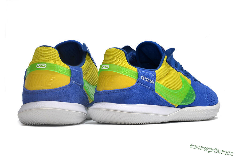 Nike Street Gato IC Low-Tops Football Shoes - Blue/Yellow/White 6