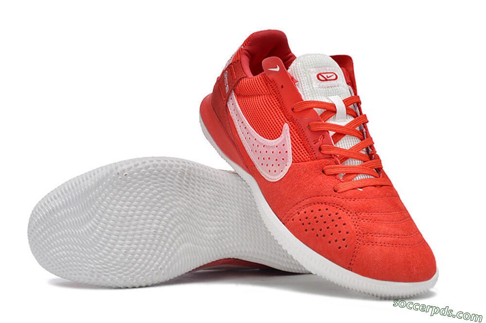 Nike Street Gato IC Low-Tops Football Shoes - Red/White 3
