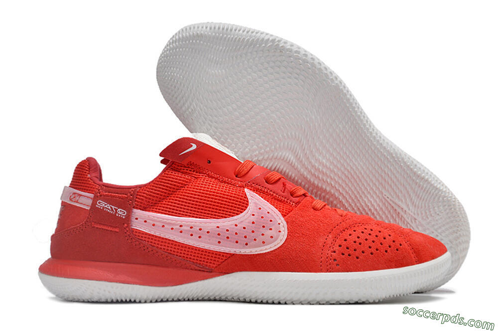 Nike Street Gato IC Low-Tops Football Shoes - Red/White 1