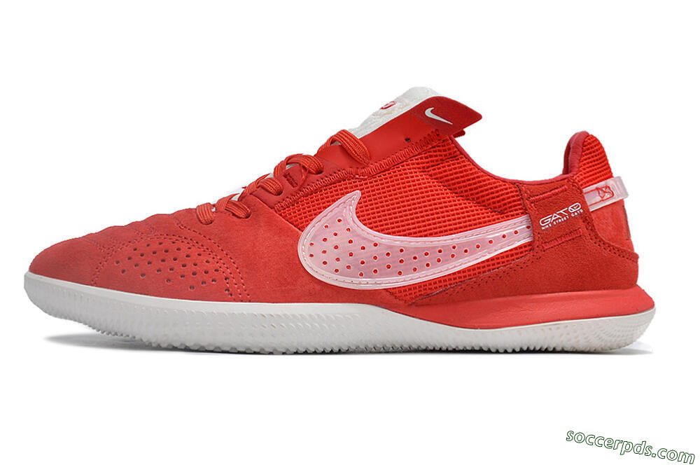 Nike Street Gato IC Low-Tops Football Shoes - Red/White 2