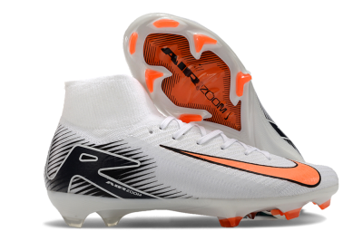 Nike Air Zoom Mercurial Superfly 10 Elite FG High-Tops Football Boots - White/Orange/Black