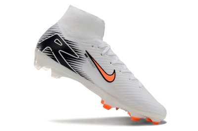 Nike Air Zoom Mercurial Superfly 10 Elite FG High-Tops Football Boots - White/Orange/Black