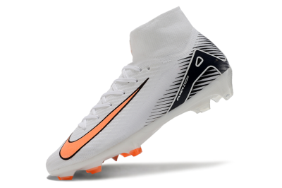 Nike Air Zoom Mercurial Superfly 10 Elite FG High-Tops Football Boots - White/Orange/Black