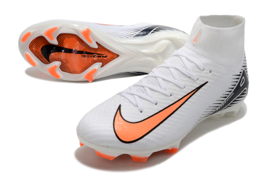 Nike Air Zoom Mercurial Superfly 10 Elite FG High-Tops Football Boots - White/Orange/Black