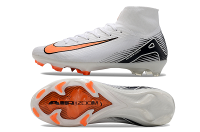 Nike Air Zoom Mercurial Superfly 10 Elite FG High-Tops Football Boots - White/Orange/Black